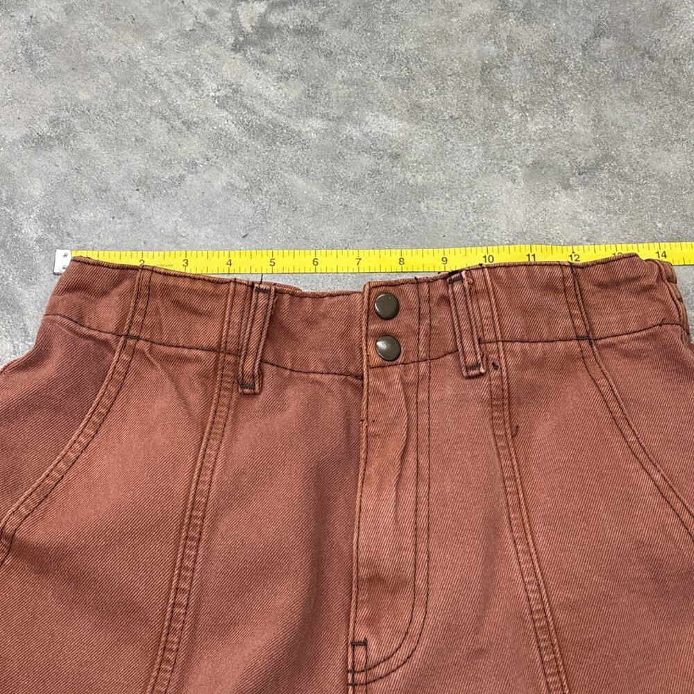 Urban Outfitters BDG Brown High Rise Baggy Cargo Trousers Cargo Pants Size 28 - Picture 7 of 10